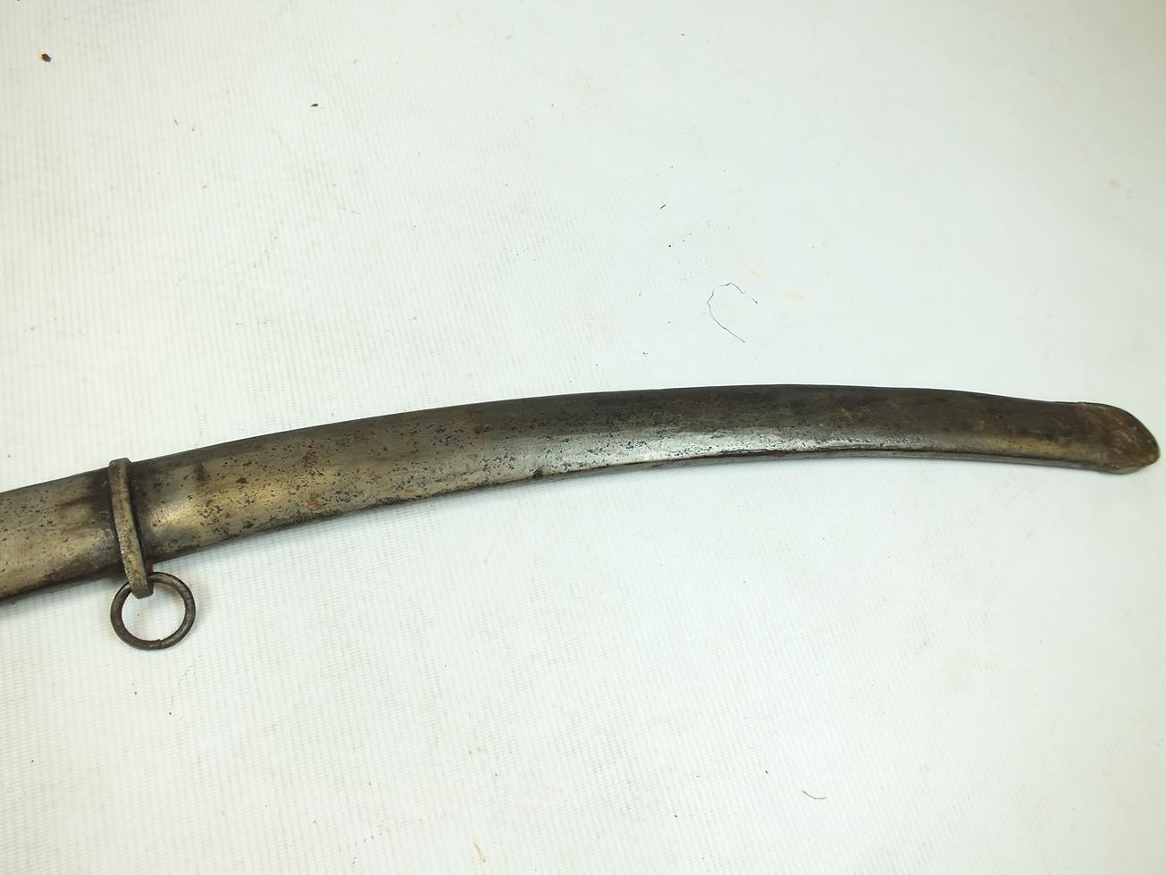 A 1796 PATTERN LIGHT CAVALRY TROOPER'S SABRE, 82cm blade, regulation steel stirrup hilt, repaired, - Image 14 of 14