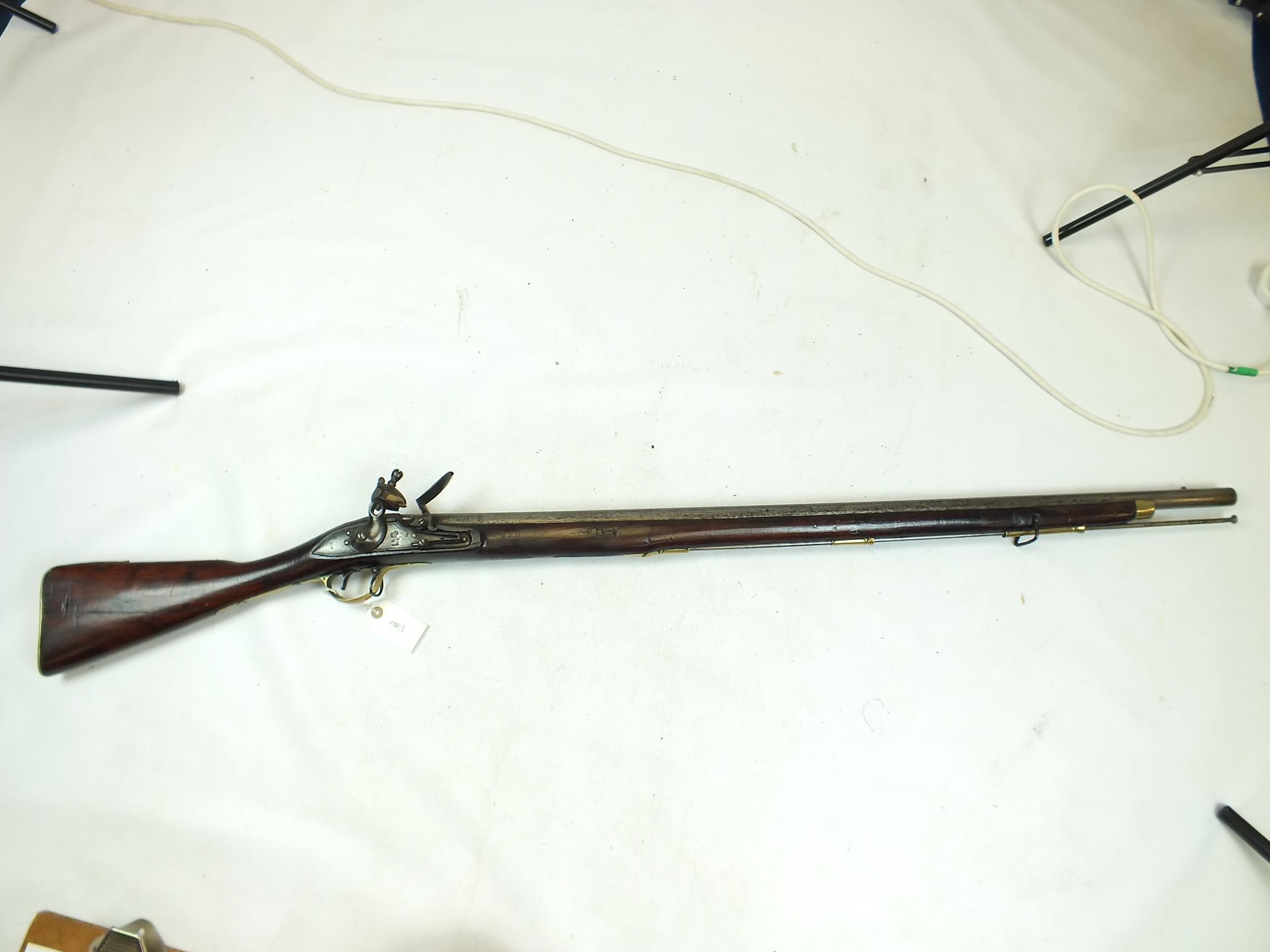 A .750 EAST INDIA COMPANY FLINTLOCK BROWN BESS, 39.25inch sighted barrel, border engraved lock - Image 2 of 19