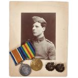 A FIRST WAR ROYAL FLYING CORPS PAIR, to 2. LIEUT S.V.D.D. JONES, mounted as worn, two portrait