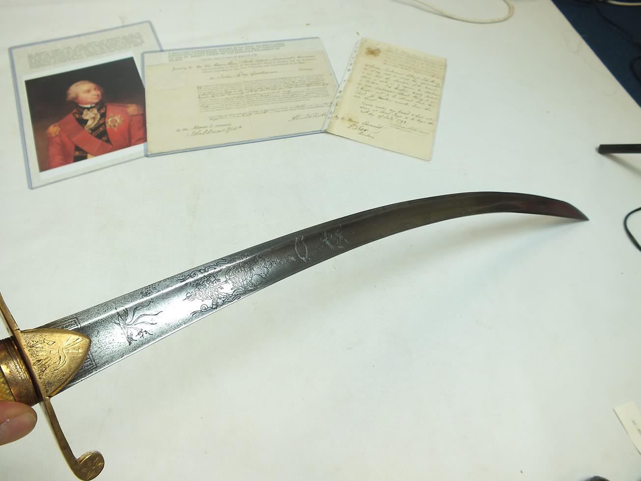 A 1796 PATTERN LIGHT CAVALRY OFFICER'S SWORD TO CAPTAIN JOHN PERRY OF THE JAMAICAN REGIMENT OF - Image 7 of 18