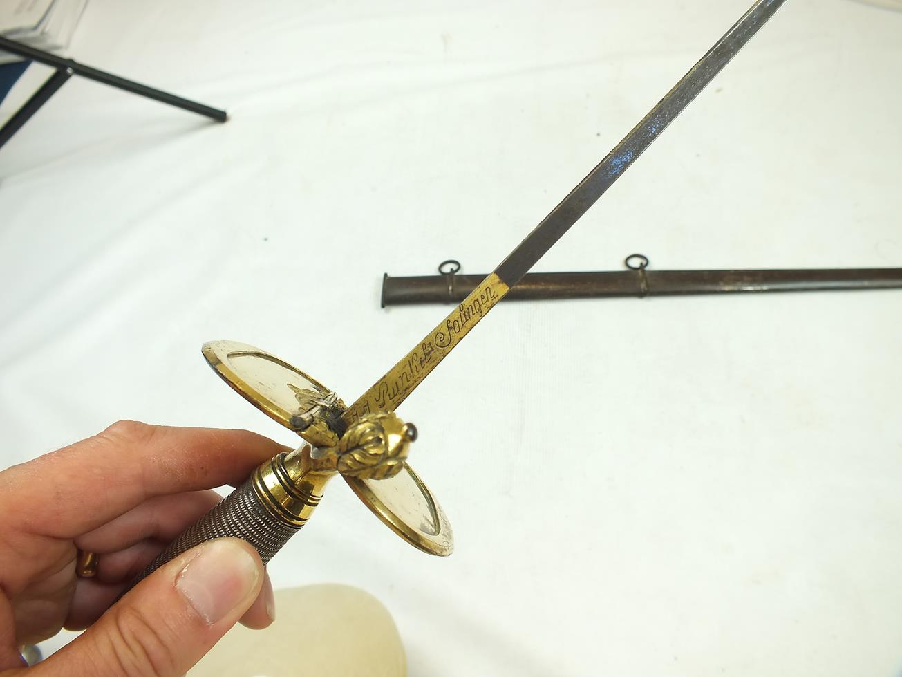 A GOOD BLUED AND GILT 1796 PATTERN INFANTRY OFFICER'S SWORD, 82.5cm blade by J.J. Runkel of - Image 12 of 17