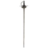 A 17TH CENTURY RAPIER, 93cm fullered blade stamped ANDRIS BRASENDER and SOLINGEN, characteristic