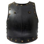 A CONTINENTAL BREAST AND BACK PLATE, the former of heavy gauge and with flared skirt, turned edges