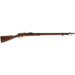 AN IMPERIAL RUSSIAN 10.7MM OBSOLETE CALIBRE BERDAN BOLT ACTION RIFLE, 32.75inch sighted barrel,