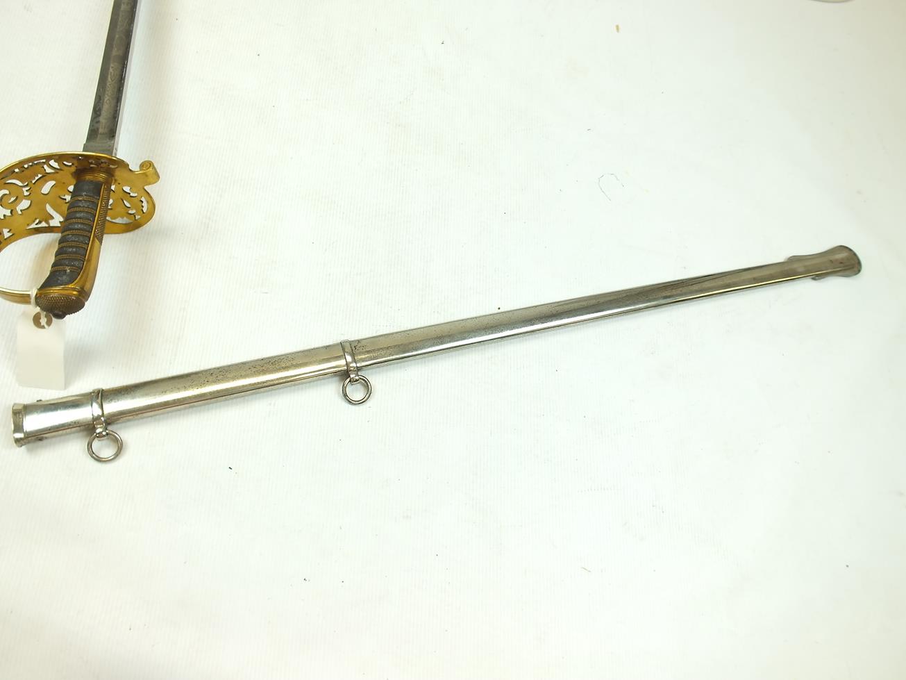 A SCARCE AND GOOD EXAMPLE OF THE ROYAL MILITARY ACADEMY PRESENTATION SWORD, 83.5cm pristine blade by - Image 15 of 16