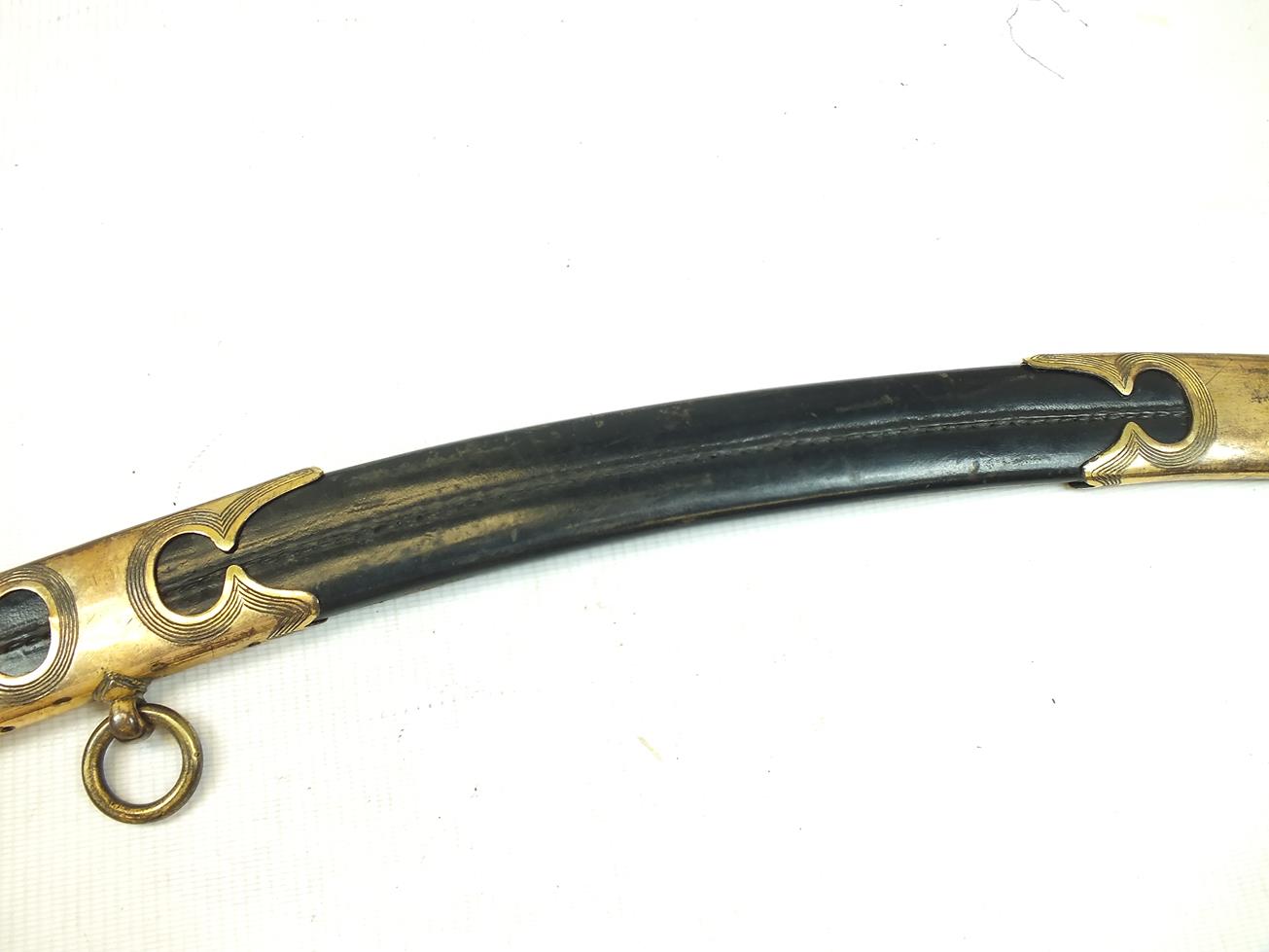 AN 1803 PATTERN GRENADIER OFFICER'S SWORD, 79cm curved blade with clipped back point, decorated with - Image 22 of 24