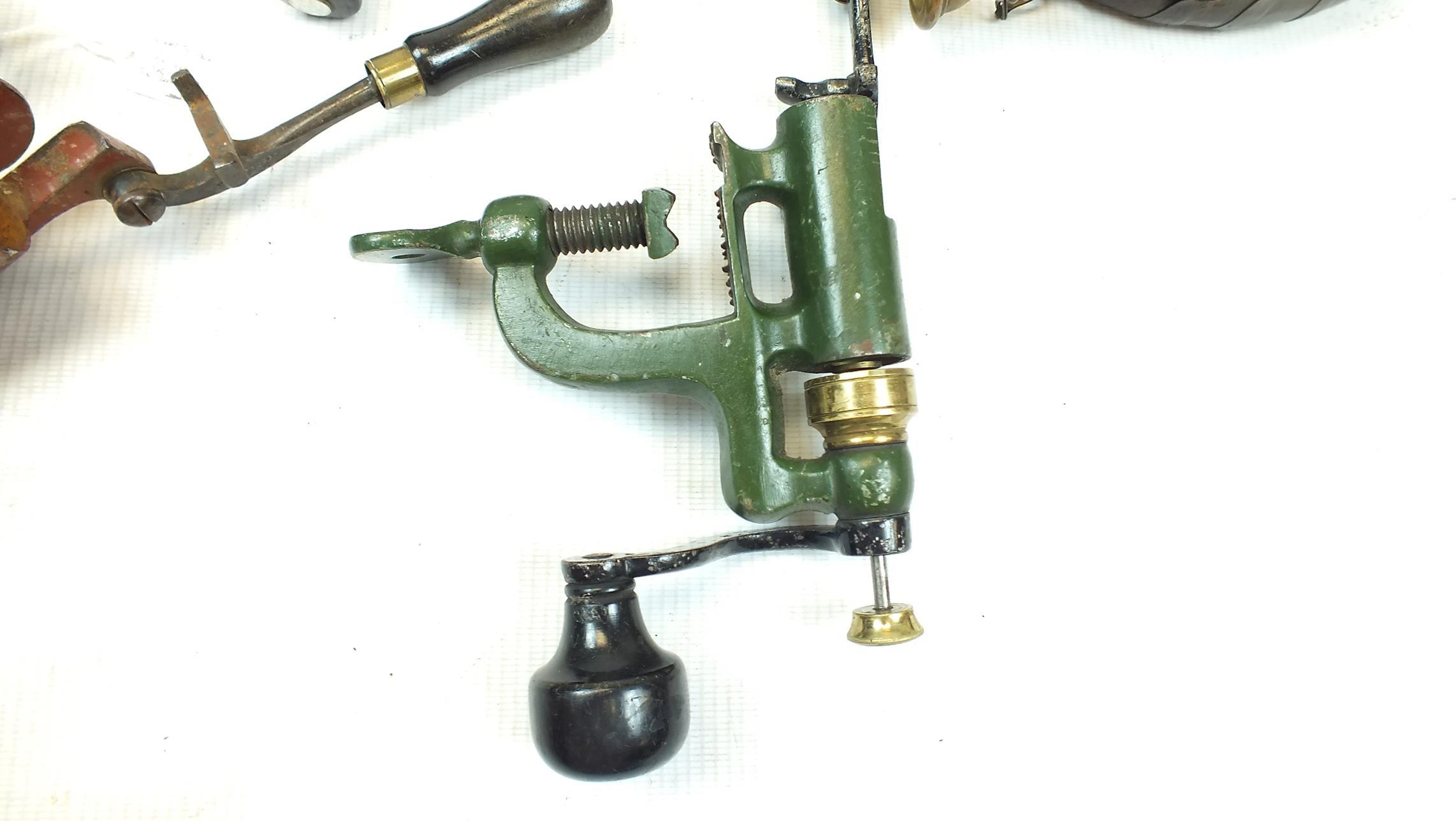 FOUR 12-BORE CARTRIDGE RELOADING TOOLS, two by Hawksley, two, green, one red, one plated and one - Image 4 of 15