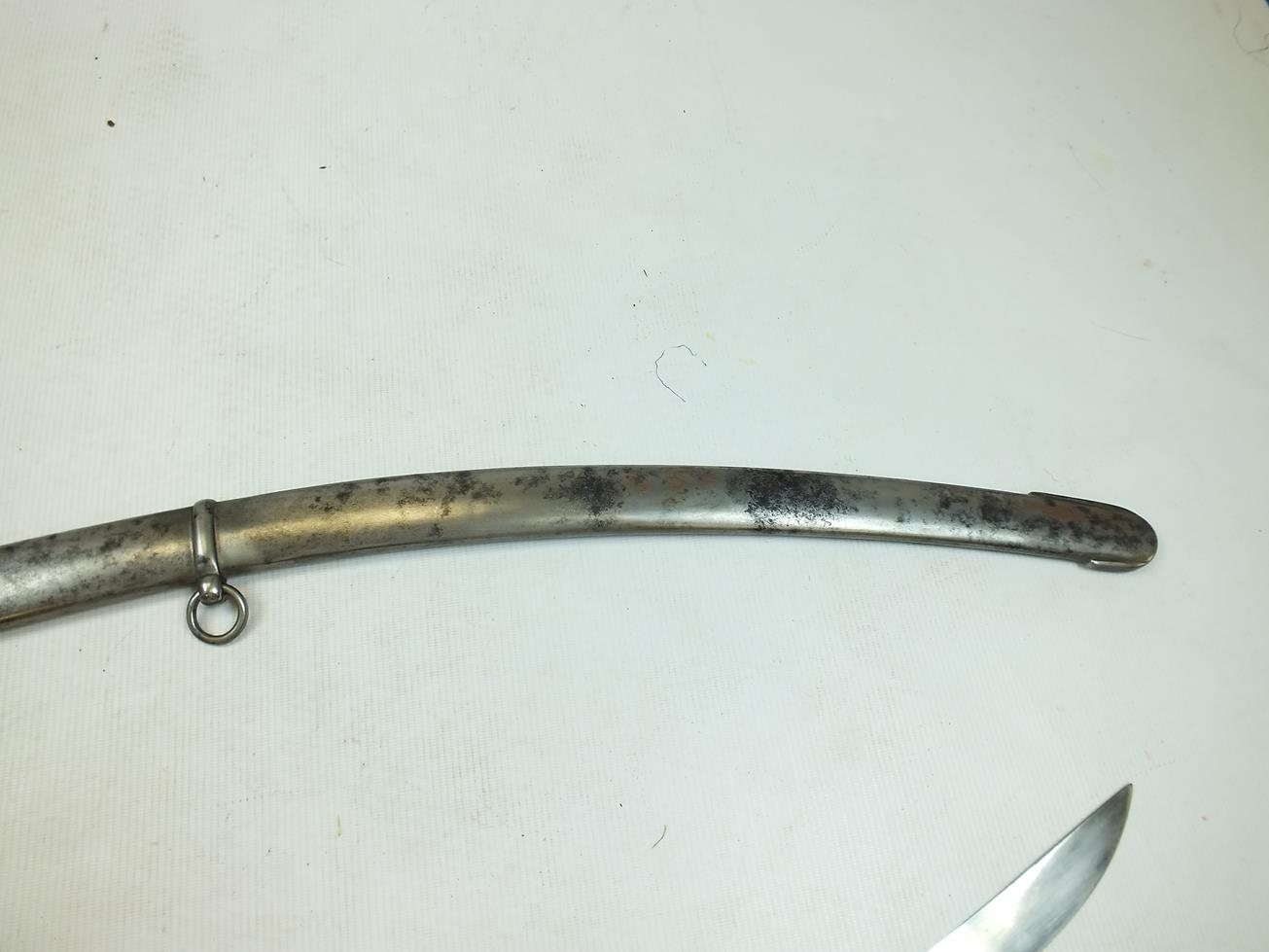 A MAMELUKE HILTED SABRE, 75cm curved clean blade retaining much original polish, ivory hilt and - Image 16 of 17