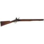 A GOOD .650 FLINTLOCK SERVICE CARBINE, 24inch sighted barrel, border engraved lock stamped with