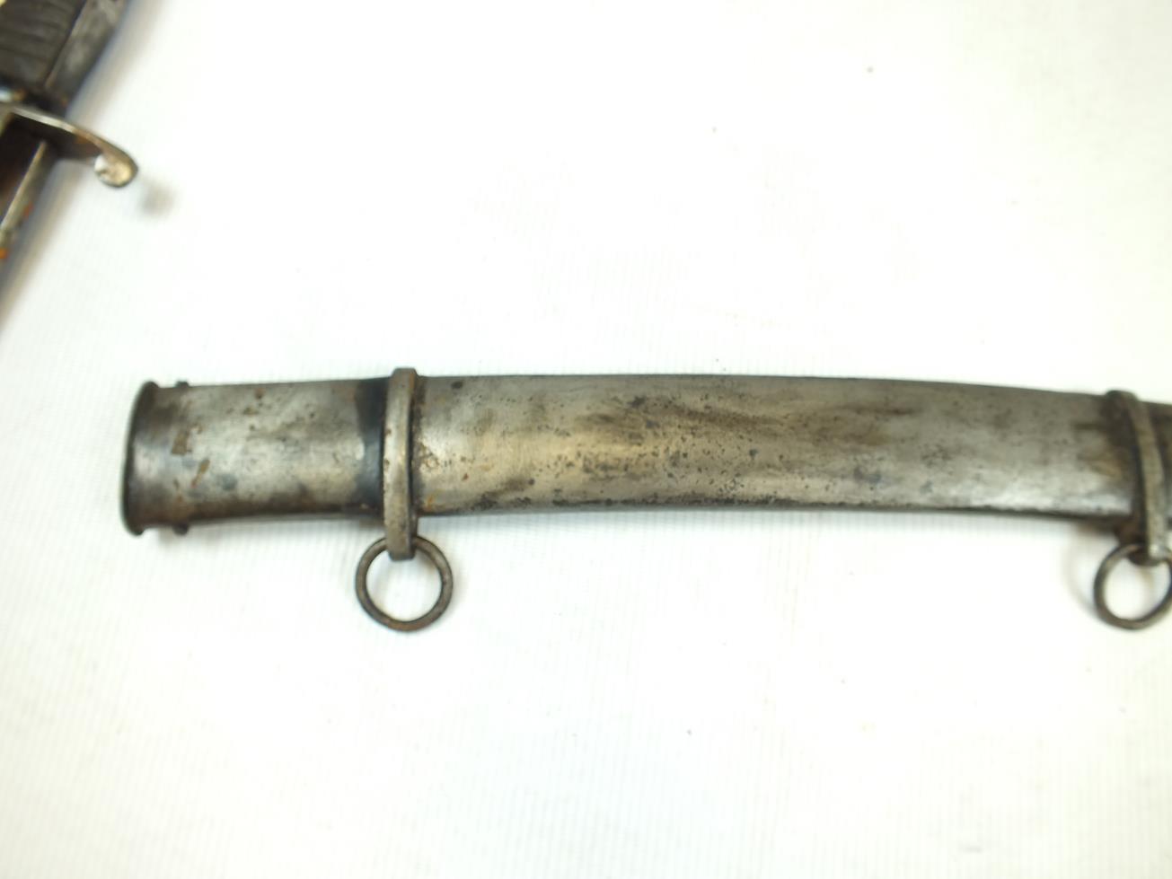 A 1796 PATTERN LIGHT CAVALRY TROOPER'S SABRE, 82cm blade, regulation steel stirrup hilt, repaired, - Image 13 of 14