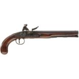 A 32-BORE FLINTLOCK DUELLING PISTOL BY TWIGG OF LONDON, 9.75inch sighted octagonal barrel signed