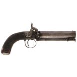 A LARGE .650 CALIBRE PERCUSSION OFFICER'S BELT PISTOL BY WAINHOUSE OF HALIFAX, 5inch sighted