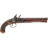 A CRISP 20-BORE FLINTLOCK DUELLING PISTOL BY PROBIN, 9.5inch sighted octagonal browned barrel signed