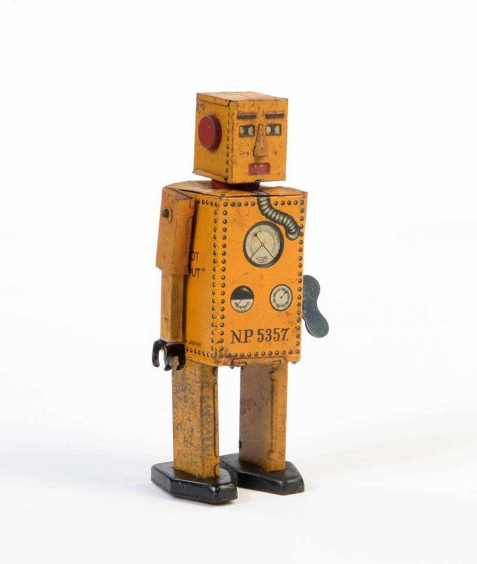 Lilliput Robot von 1937, Japan, 15,5 cm, Blech, UW ok, min. LM, Unterarme ersetzt, sehr selten !