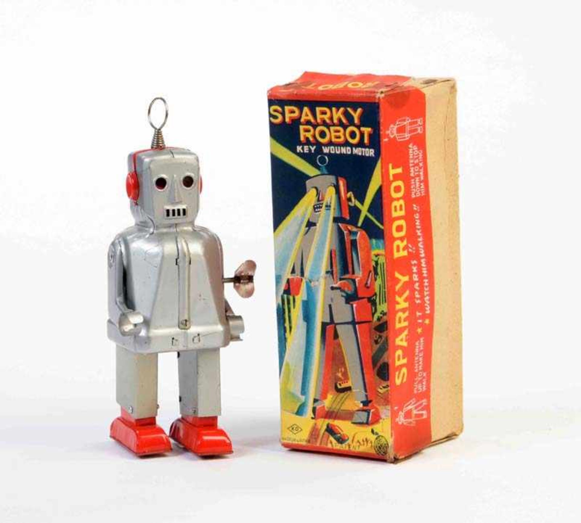 Ko, Yoshigo, Sparky Robot, Japan, 20 cm, Blech, UW ok, min. LM, Okt Z 2-3, Z 2+ Ko, Yoshigo,