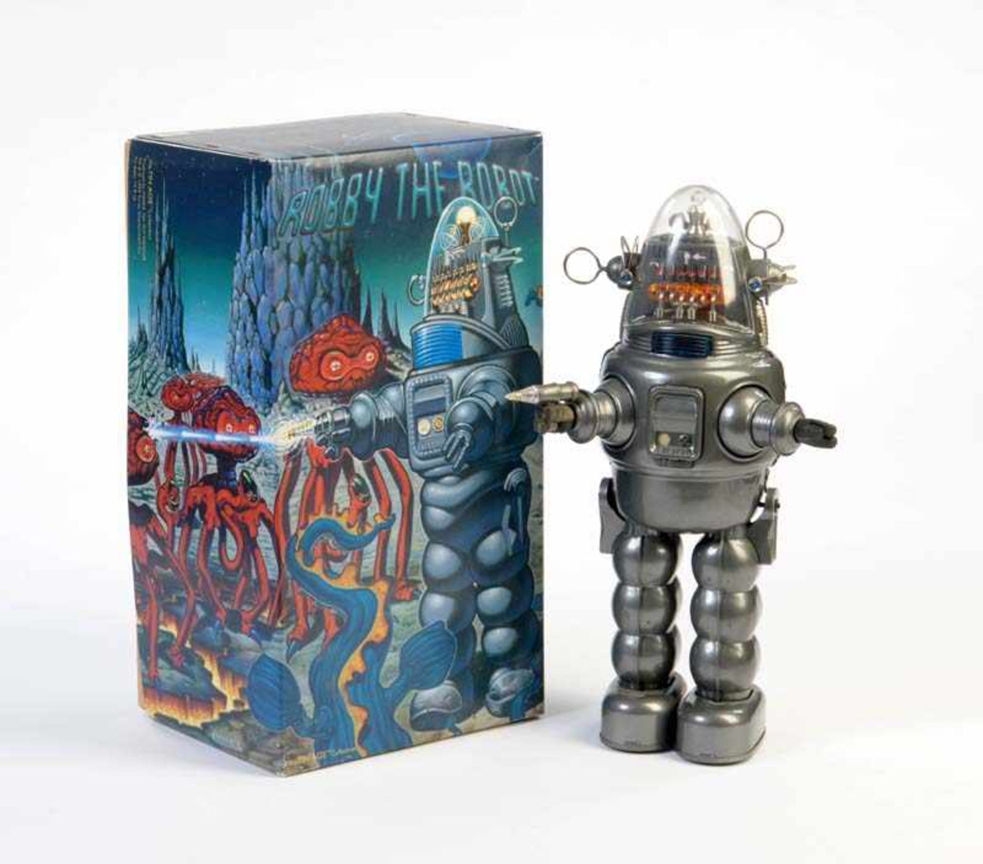 Tin Age Collection, Robby the Robot von 1999, Japan, 34 cm, Blech, Funktion ok, Okt Z 1, Z 1 Tin Age