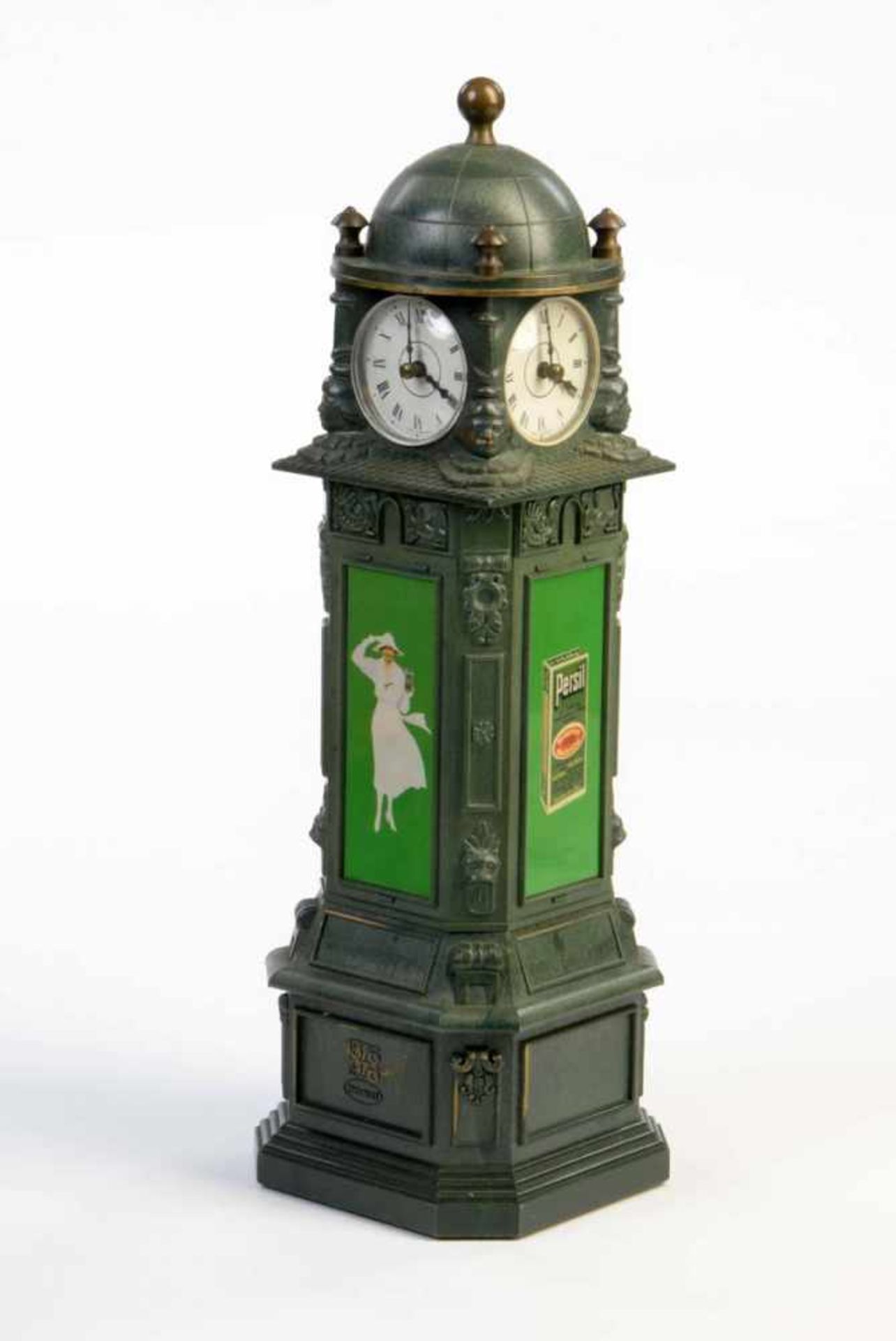 Henkel, Persil Werbeuhr von 1976, 35 cm, Kst, Z 1- Henkel, Persil Advertising Clock from 1976,