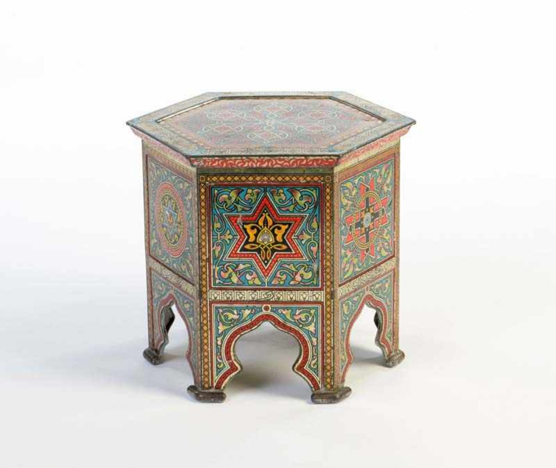 Huntley + Palmers, Blechdose "Syrien Table" von 1904, England, 16,5 cm, min. LM, Z 2 Huntley +