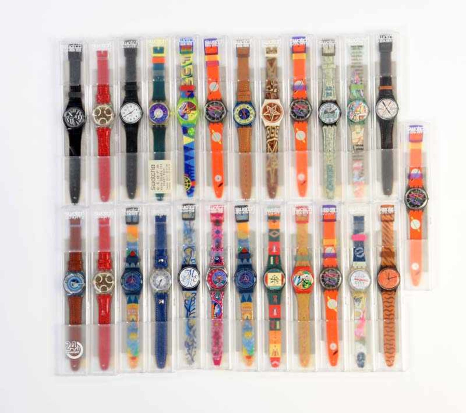 Swatch, 25 verschiedene Damenuhren, Swiss made, OVP Swatch, 25 several Ladie's Watches, Swiss