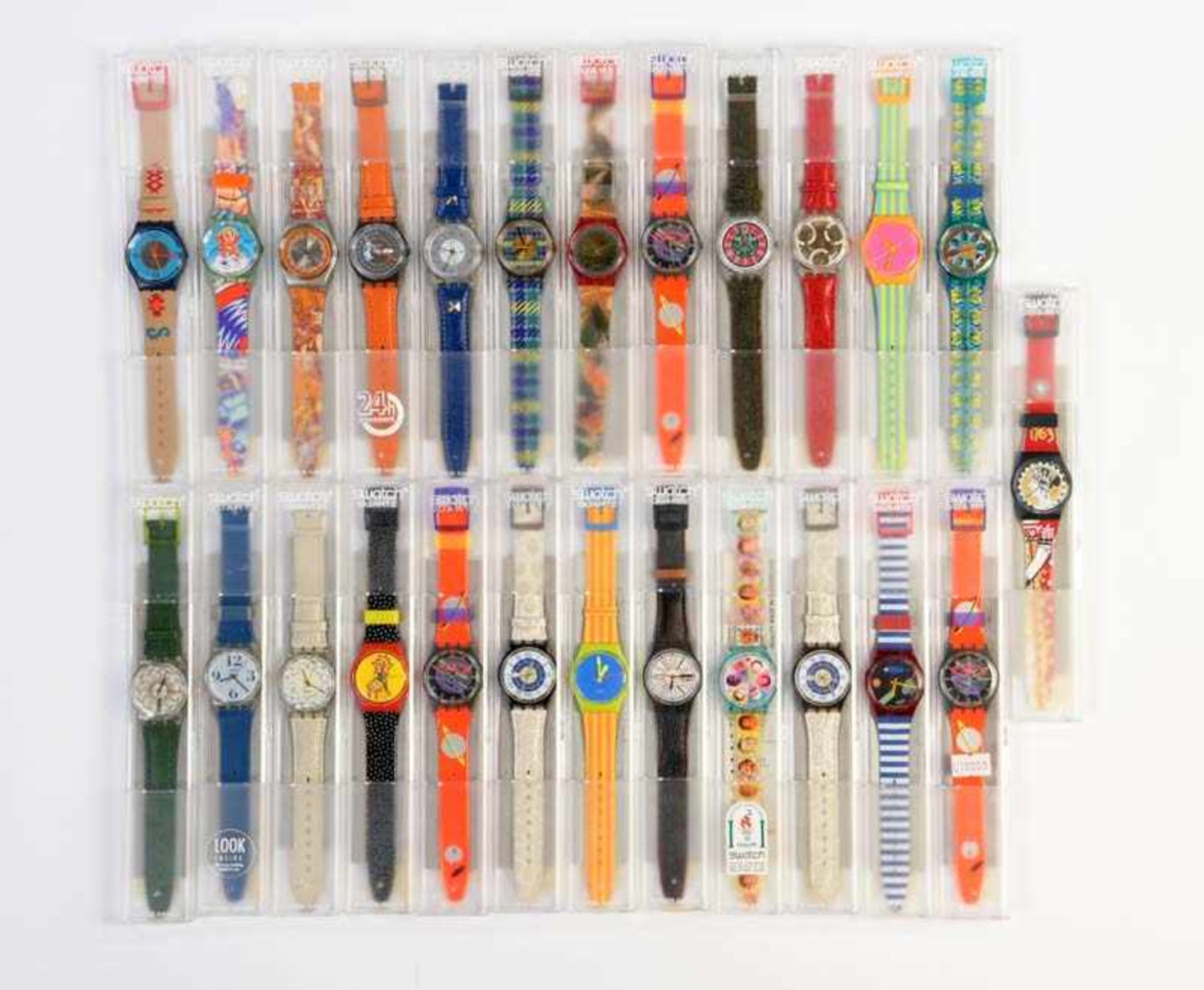 Swatch, 25 verschiedene Damenuhren, Swiss made, OVP Swatch, 25 several Ladie's Watches, Swiss