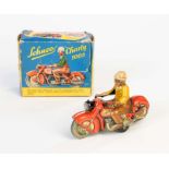 Schuco, Motorrad Charly 1005, US Z. Germany, 13 cm, Blech, UW defekt, Okt Z 2, optisch Z 1Schuco,