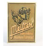 Blechschild "Meister Fahrrad", 35x50 cm, teilw. Kratzer, guter Zustand, Z 2Tin Plate Sign "Meister