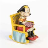 Linemar, Mickey Mouse im Schaukelstuhl, Japan, 18 cm, Blech, UW ok, teilw. RS, Z 2-3Linemar,