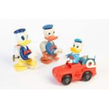 Disney, 3 Donald Figuren, Japan u.a., 15-16 cm, Kst, 1x UW ok, nicht komplett, bitte besichtigen,