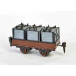 Märklin, Container Wagen uralt, Germany VK, Spur 0, 13 cm, Blech, Z 1-Märklin, Container Wagon age