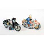 Yonezawa, Police Motorcycle + TN, Venus Motorrad, Japan, 21-23 cm, Blech, Friktion ok, min. LM, 1x