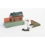 Bing, Miniaturbahnzubehör, Germany VK, 5-11 cm, Bahnhof, Signal + Prellbock, Blech, min. LM, Z 1-