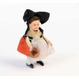 Schuco, Schwarzwälderin mit Korb, Germany, 14 cm, UW ok, Z 2+Schuco, Black Forest Woman with Basket,