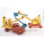 Bagger + Bagger LKW, UDSSR ?, 60 cm, Blech, LM, RS, Z 3-Excavator + Excavator Truck, USSR, tin,