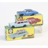 Siku, Opel Kapitän 1964 + Opel Rekord Caravan mit Ski + Bob, W.-Germany, 1:66, Druckguss, LM an Opel