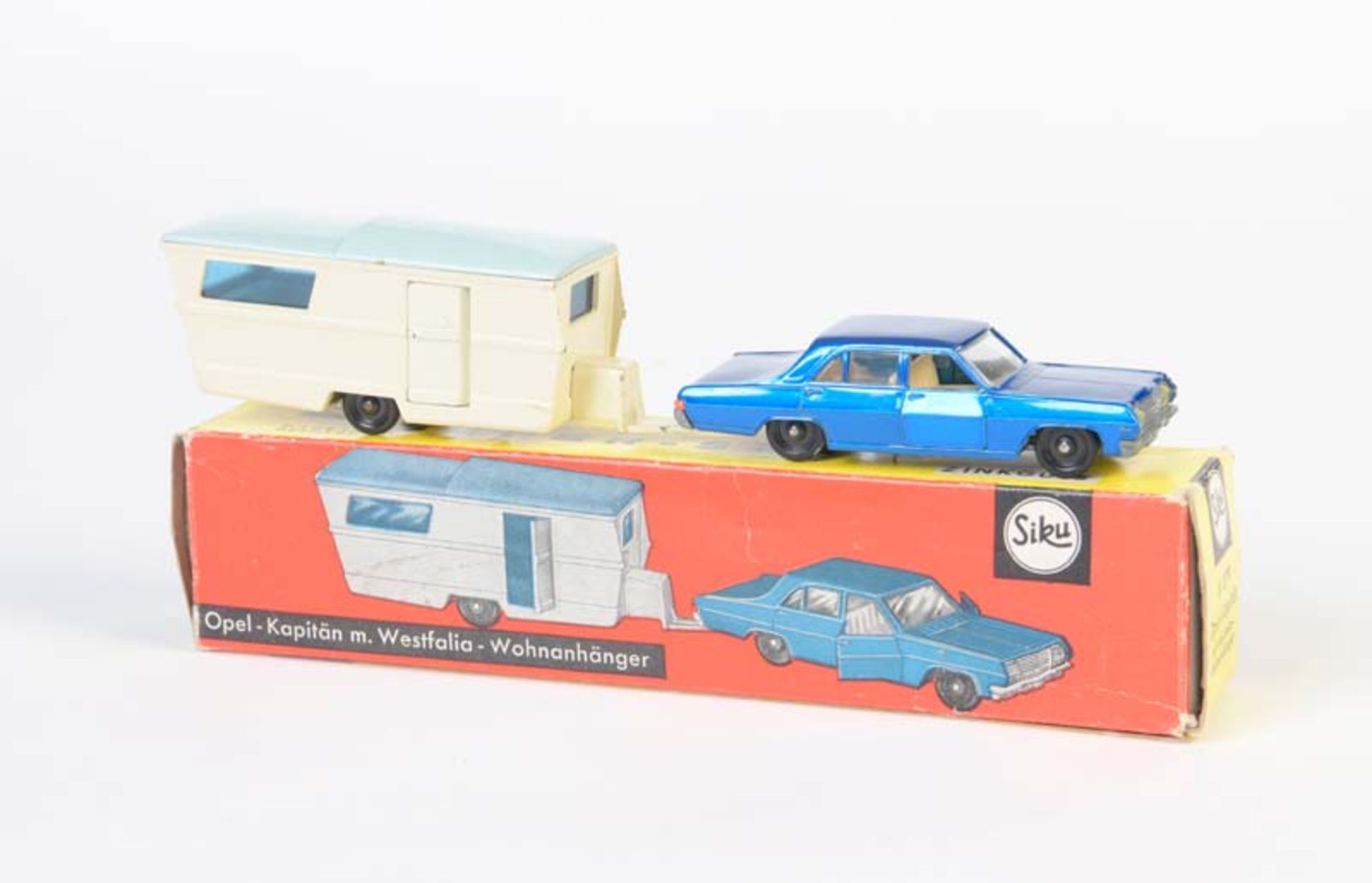 Siku, Opel Kapitän + Westfalia Caravan, W.-Germany, 1:66, Druckguss, min. LM, Okt Z 2- Z 1-2Siku,