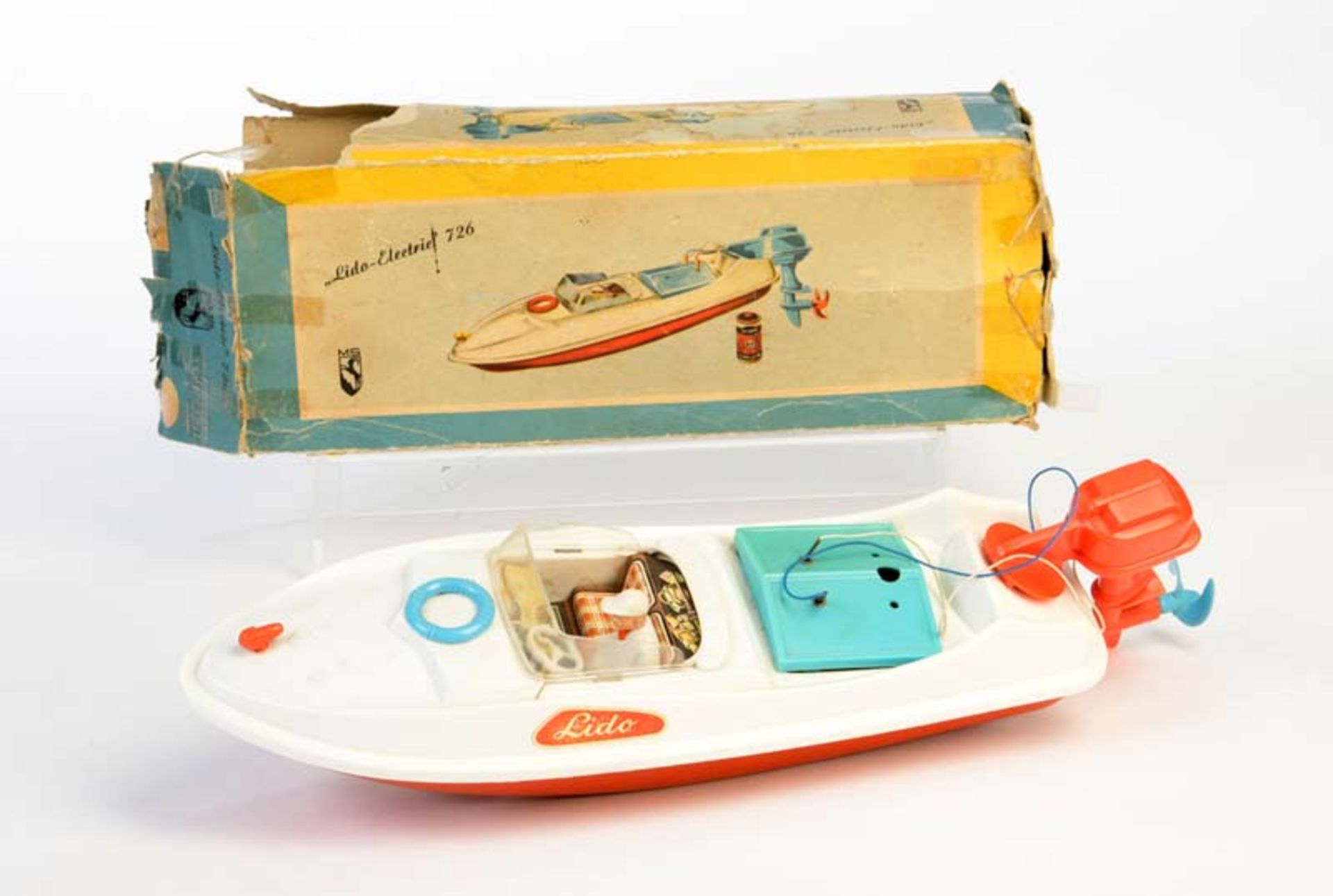 MS, Speedboat "Lido", 39 cm, Kst, Funktion nicht geprüft, Okt Z 3-4, bespielt, Z 2-3MS, Speedboat "