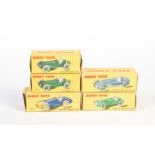 Dinky Toys, 5 Originalkartons (2x 23G, 23H, 23J + 23K), England, 11 cm, Z 1-2Dinky Toys, 5