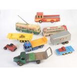 Konvolut LKW + Busse, LM, für Bastler, Z 4Bundle Trucks + Busses, paint d., for tinkerer, C 4