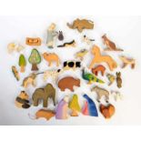 Ostheimer, Krippenfiguren + 25 Tiere, 5,5-15 cm, meist sehr guter ZustandOstheimer, Nativity Figures