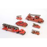 Konvolut Feuerwehrautos, 11-36 cm, Blech, 2x defekt, Z2-/4Bundle Fire Engine Cars, tin, 2x