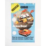 Corgi Toys, Originalplakat, Great Britain, 31x18 cm, Beschädigungen am oberen Rand, sonst guter