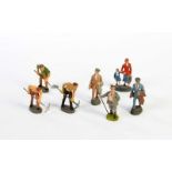 Elastolin, 7 Eisenbahnfiguren, Germany VK, Spur 0, Masse, Z 1-/2Elastolin, 7 Railway Figures,