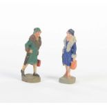 Elastolin, 2 Eisenbahnfiguren, Germany VK, Spur 1, Masse, Z 2/2-Elastolin, 2 Railway Figures,