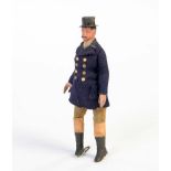 Märklin, Figur, Germany VK, 14,5 cm, Altersspuren, Kleidung min. beschädigtMärklin, Figure,