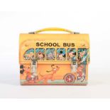 Dose "Walt Disney School Bus", USA, 22x17x11,5 cm, Blech, min. LM, 60er Jahre, Z 2Tin Can "Walt