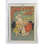 Plakat "Pains d'Epices" um 1910, 134x94 cm, schwarzer Fleck oberer Bildrand, sonst guter