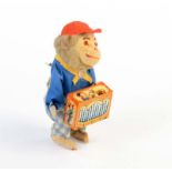 Carl, Affe mit Leierkasten, W.-Germany, 15 cm, Blech, UW ok, Z 2+Carl, Monkey with Barrel Organ,