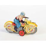 Yoshiya, Motorrad No 1, Japan, 12 cm, Blech, Friktion ok, Z 1-Yoshiya, Motorbike No 1, Japan, tin,