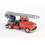 Schuco, Feuerwehr, W.-Germany, 28 cm, Blech, min. ausgebessert, Z 2+Schuco, Fire Engine, W.-Germany,