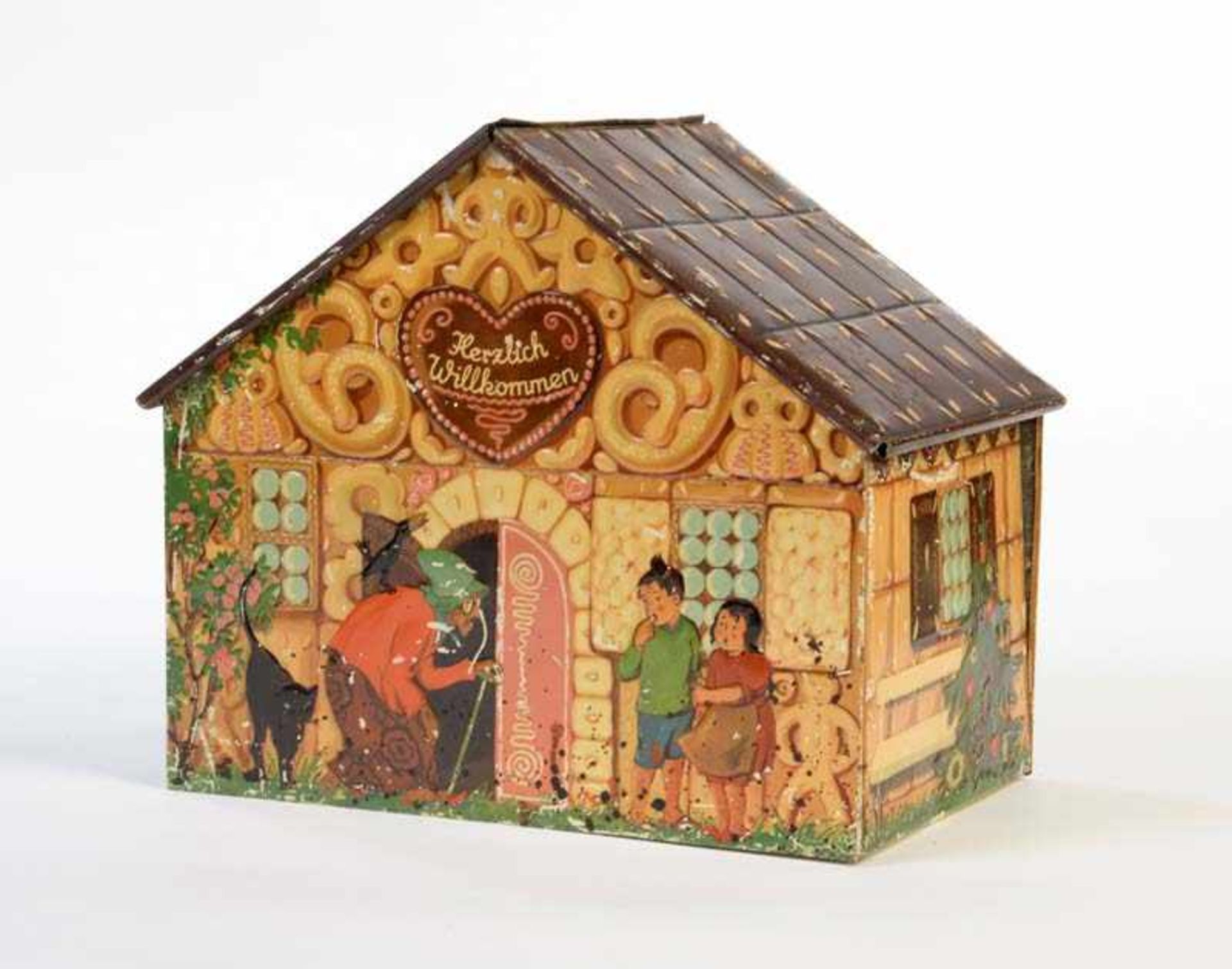 Keksdose "Hänsel + Gretel", Germany VK, 29x21x26 cm, Blech, altersbedingte LMBiscuit Tin "Hänsel +